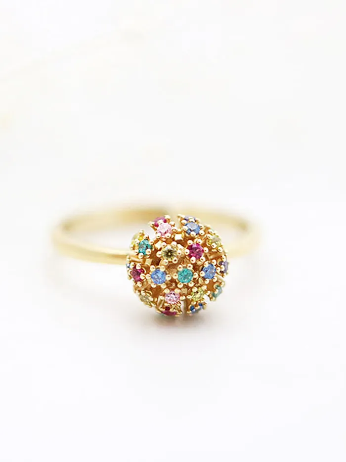 MinimalBijoux Rings 14K Gold multiple CZ Ring