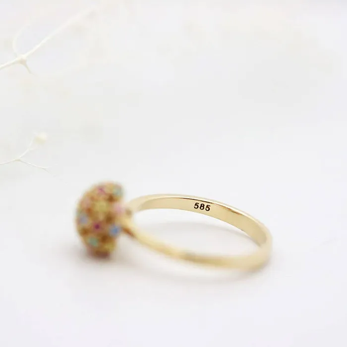 MinimalBijoux Rings 14K Gold multiple CZ Ring