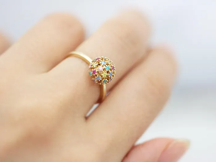 MinimalBijoux Rings 14K Gold multiple CZ Ring
