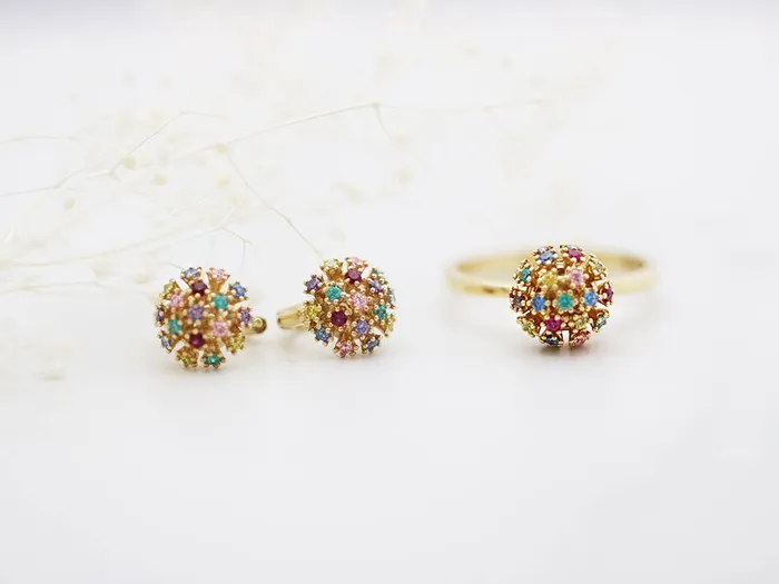 MinimalBijoux Rings 14K Gold multiple CZ Ring