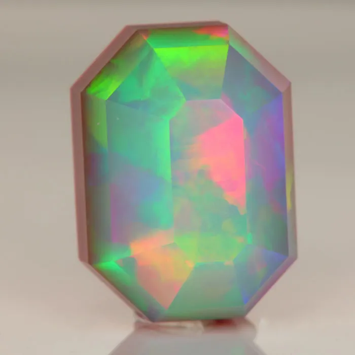 Moriartys Gem Art Rings Faceted Step Cut Opal Gemstone 356cts