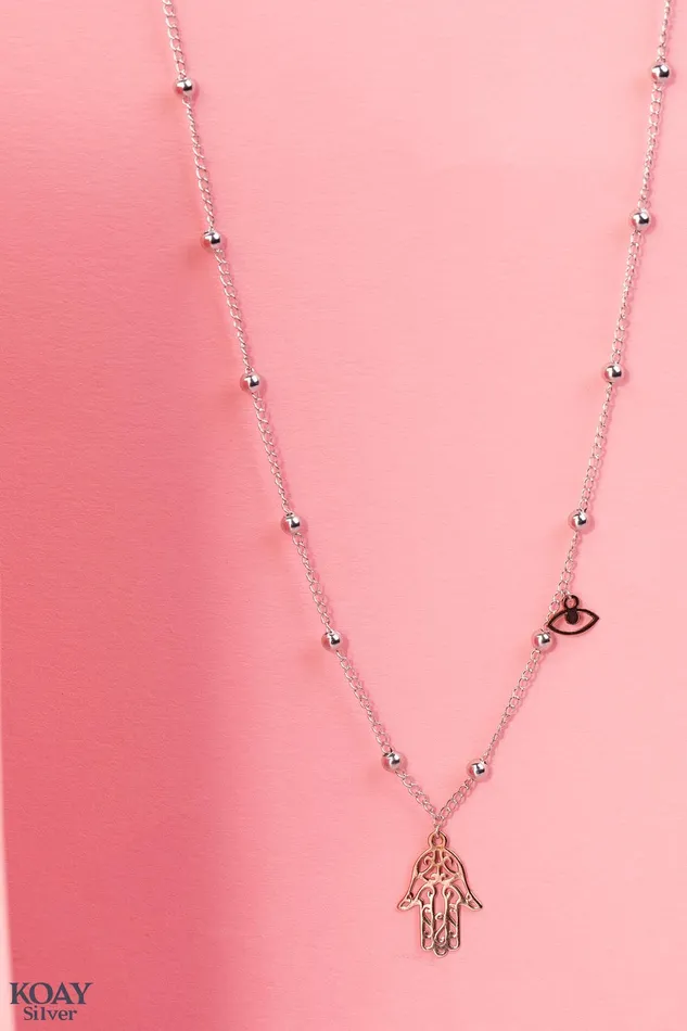 Necklaces Rose Hand Necklace KOAY Silver Store Necklaces Rose Hand Necklace KOAY Silver Store