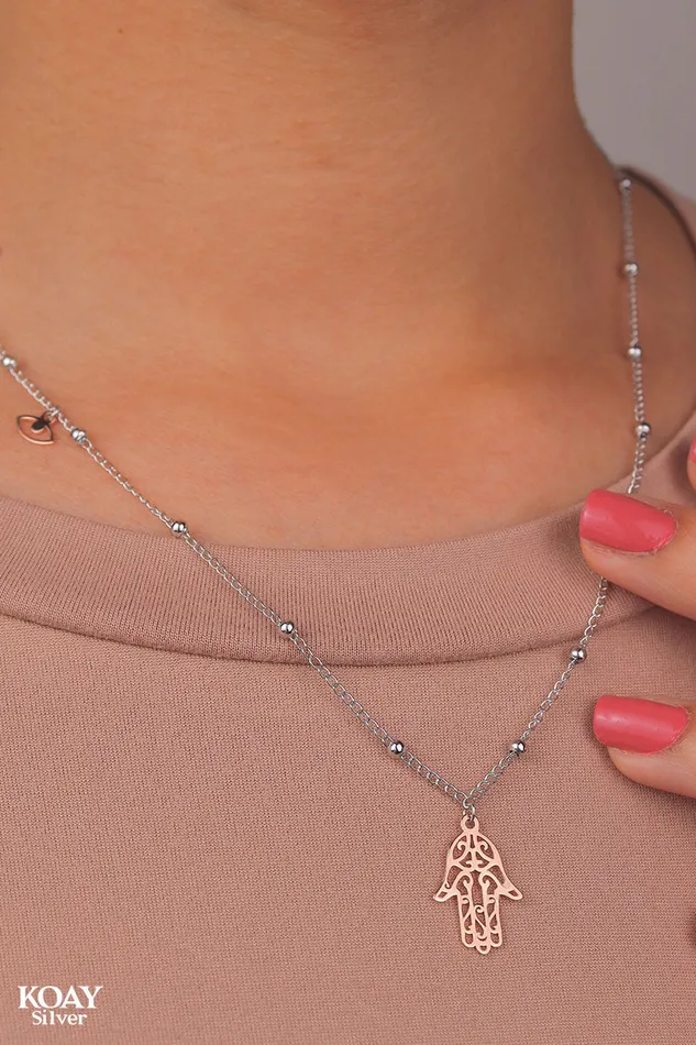 Necklaces Rose Hand Necklace KOAY Silver Store Necklaces Rose Hand Necklace KOAY Silver Store