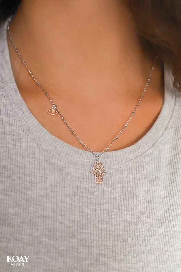Necklaces Rose Hand Necklace KOAY Silver Store Necklaces Rose Hand Necklace KOAY Silver Store
