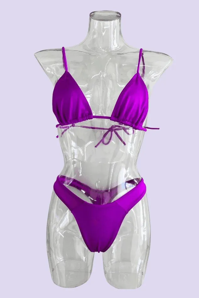 Rings High Cut Thong Rasberry Bikini Mabel Love Boutique