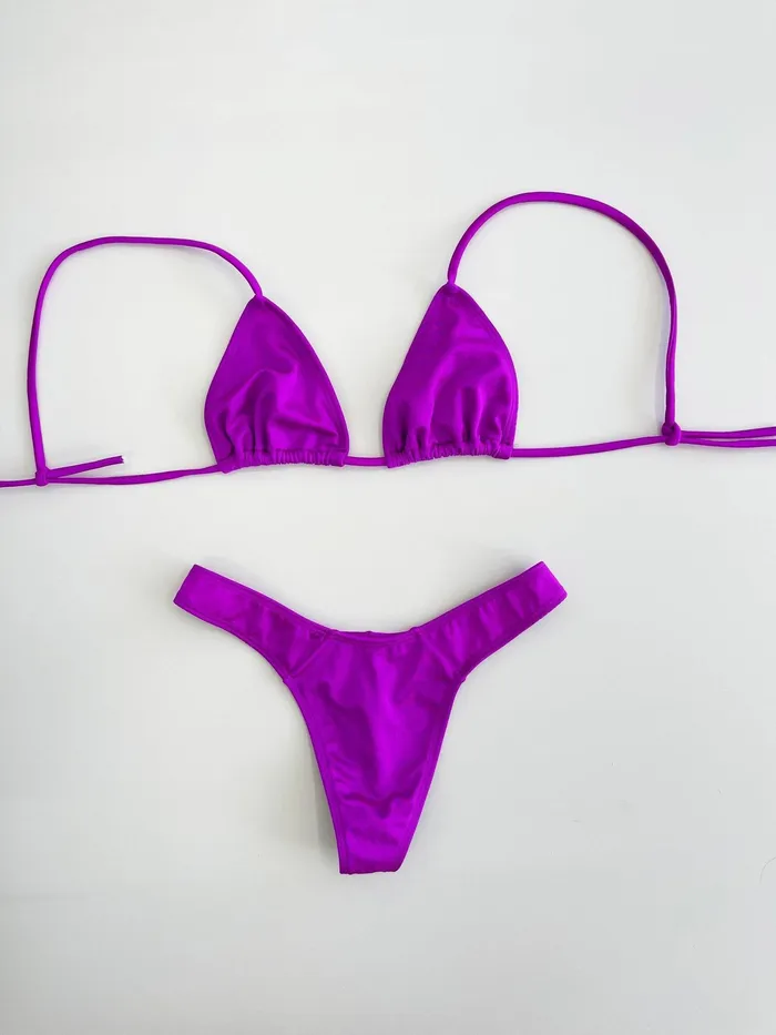Rings High Cut Thong Rasberry Bikini Mabel Love Boutique