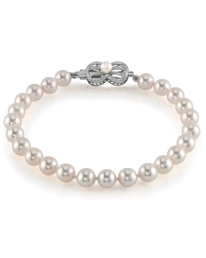 SPT Hanadama Japanese White Akoya Pearl Bracelet 6065mm Bracelets