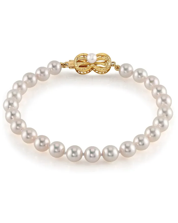 SPT Hanadama Japanese White Akoya Pearl Bracelet 6065mm Bracelets