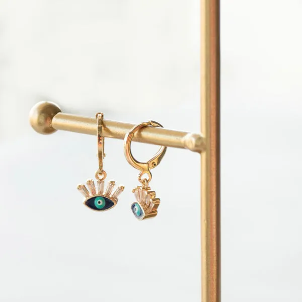Upakarna Earrings Evil Eye Lash Earrings