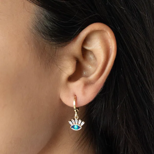 Upakarna Earrings Evil Eye Lash Earrings