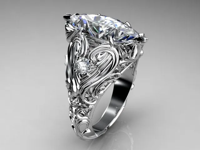 vendorunknown Rings Christopher Michael Designed Marquise Diamond Engagement Ring
