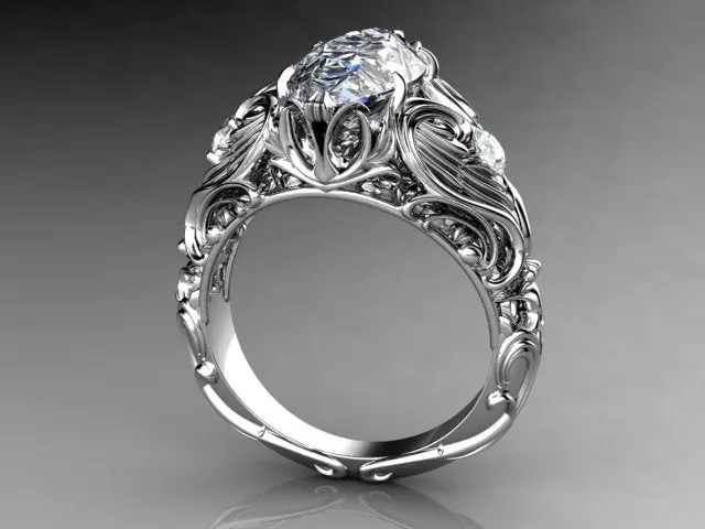 vendorunknown Rings Christopher Michael Designed Marquise Diamond Engagement Ring