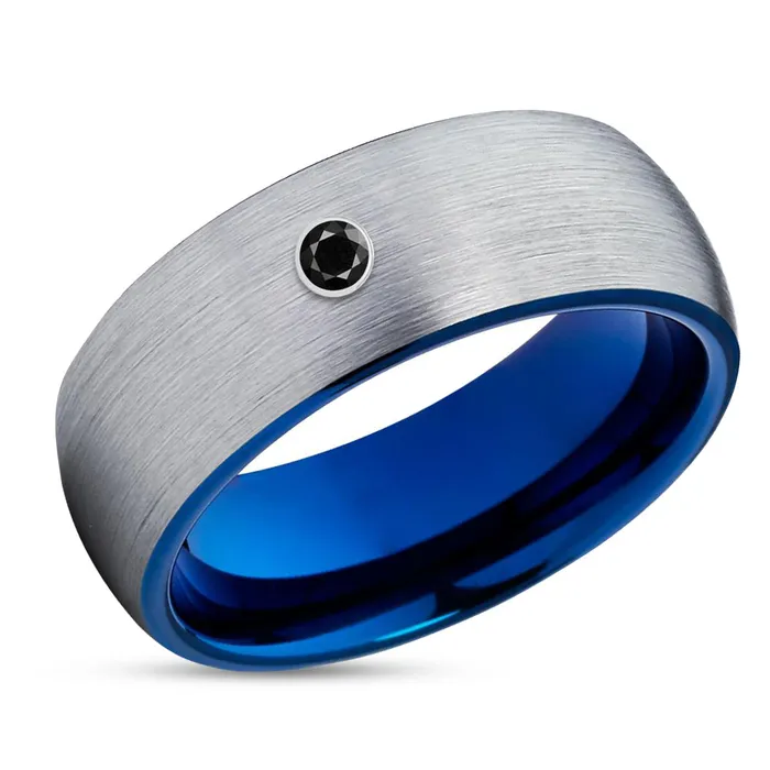 Black Diamond Ring Blue Wedding Ring Gray Tungsten Ring Tungsten Carbide Ring Clean Casting Jewelry Rings Black Diamond Ring Blue Wedding Ring Gray Tungsten Ring Tungsten Carbide Ring Clean Casting Jewelry Rings