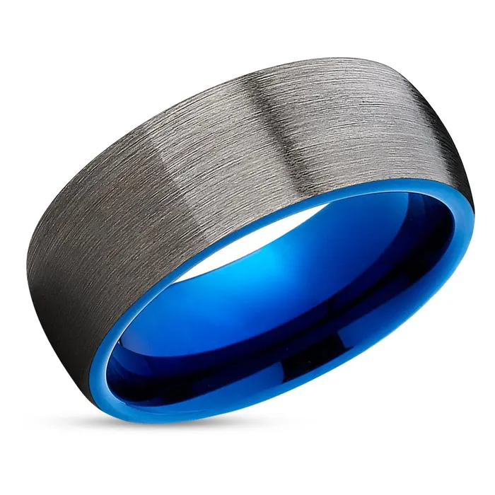 Blue Wedding Ring Blue Tungsten Ring Blue Wedding Band Gunmetal Tungsten Ring Clean Casting Jewelry Rings Blue Wedding Ring Blue Tungsten Ring Blue Wedding Band Gunmetal Tungsten Ring Clean Casting Jewelry Rings