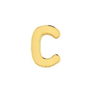 Charm Necklaces SG Fine Slider Solid Letter C Charm