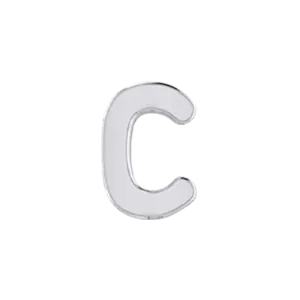 Charm Necklaces SG Fine Slider Solid Letter C Charm