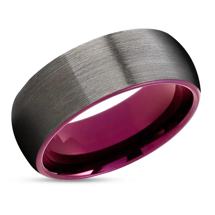 Clean Casting Jewelry Rings Gunmetal Wedding Ring Purple Tungsten Ring Wedding Ring Wedding Band Ring Clean Casting Jewelry Rings Gunmetal Wedding Ring Purple Tungsten Ring Wedding Ring Wedding Band Ring