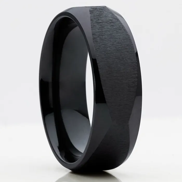 Clean Casting Jewelry Rings Zirconium Wedding Ring Black Zirconium Ring Black Wedding Band Wedding Ring