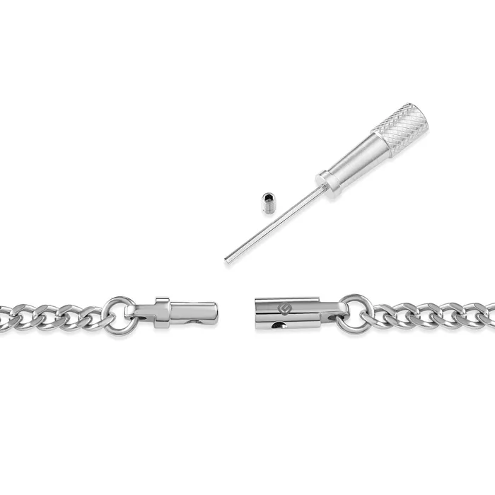 Eternity Collars Necklaces Chain Necklace with Locking Clasp Titanium
