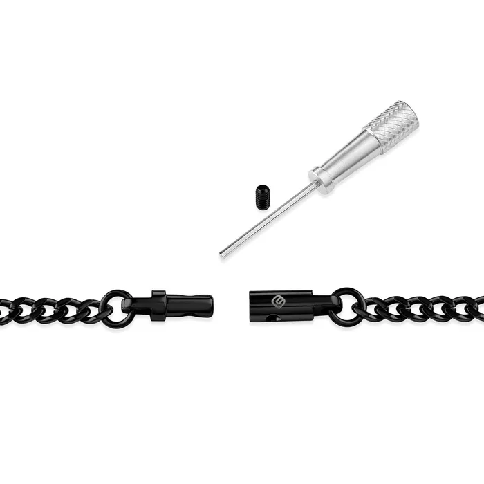 Eternity Collars Necklaces Chain Necklace with Locking Clasp Titanium