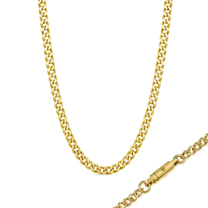 Eternity Collars Necklaces Chain Necklace with Locking Clasp Titanium