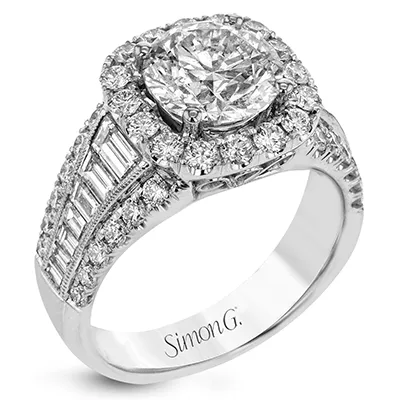 International Diamond Center Rings Simon G Round Cut Cushion Halo Engagement Ring Setting 166CTW International Diamond Center Rings Simon G Round Cut Cushion Halo Engagement Ring Setting 166CTW