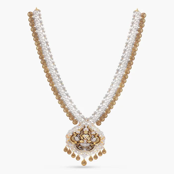Lakshita Antique Nakshi Silver CZ Necklace Set SILVER Necklaces