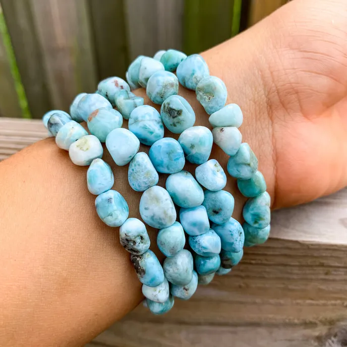 Larimar Tumbled Stone Bracelet Magic Crystals Bracelets