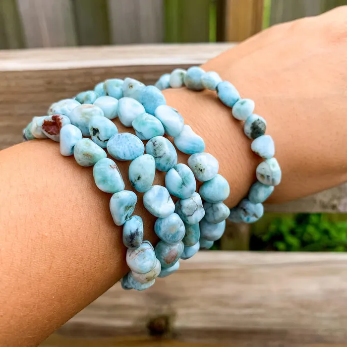 Larimar Tumbled Stone Bracelet Magic Crystals Bracelets