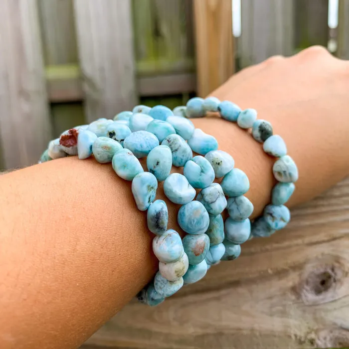 Larimar Tumbled Stone Bracelet Magic Crystals Bracelets