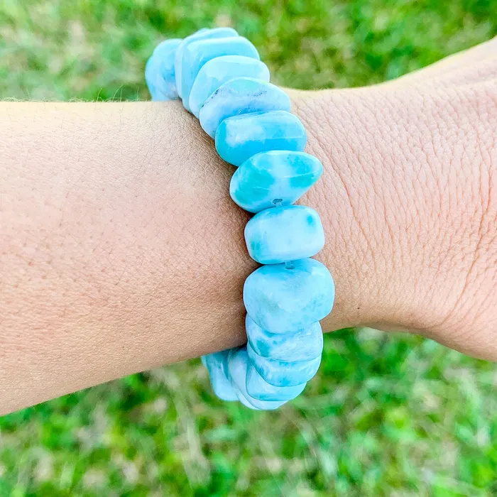 Larimar Tumbled Stone Bracelet Magic Crystals Bracelets