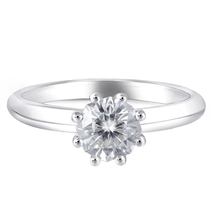 Luxus Moissanite Rings Jewelry Rings 14k White Gold Octagon Cut Moissanite Ring 1ct