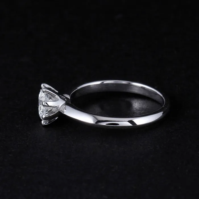 Luxus Moissanite Rings Jewelry Rings 14k White Gold Octagon Cut Moissanite Ring 1ct