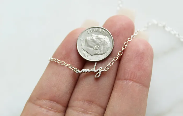 Necklaces TheLittleCatholic amdg Necklace Sterling Silver