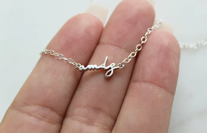Necklaces TheLittleCatholic amdg Necklace Sterling Silver