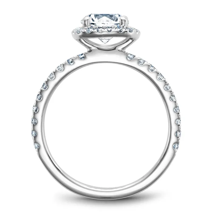 Rings International Diamond Center Noam Carver White Gold Diamond Engagement Ring Setting with Halo 047 CTW