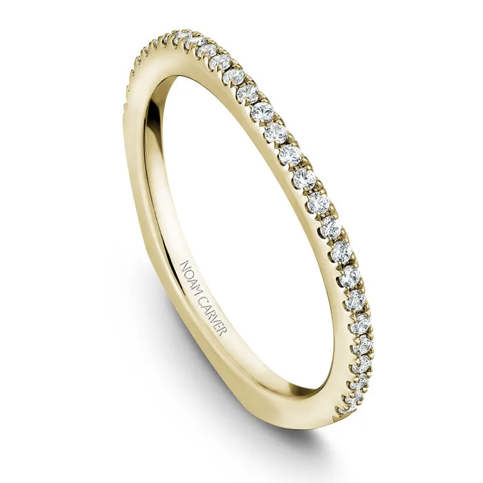 Rings International Diamond Center Noam Carver Yellow Gold Split Shank Diamond Engagement Ring Setting with Double Halo 048 CTW
