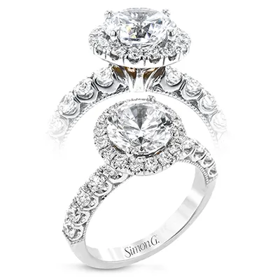 Rings International Diamond Center Simon G Round Cut Halo Engagement Ring Setting 119CTW Rings International Diamond Center Simon G Round Cut Halo Engagement Ring Setting 119CTW