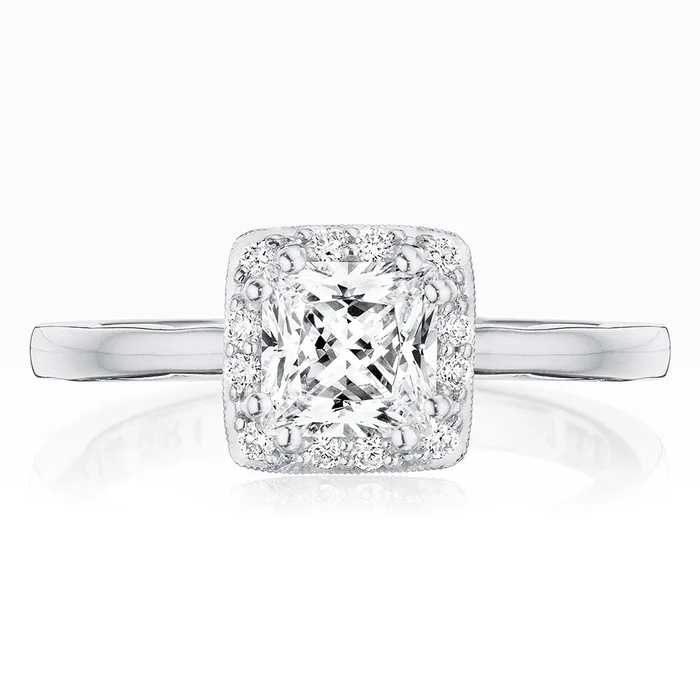 Tacori 14k White Gold Coastal Crescent Collection Engagement Ring Setting 015CTW International Diamond Center Rings Tacori 14k White Gold Coastal Crescent Collection Engagement Ring Setting 015CTW International Diamond Center Rings