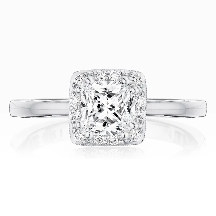 Tacori 14k White Gold Coastal Crescent Collection Engagement Ring Setting 015CTW International Diamond Center Rings