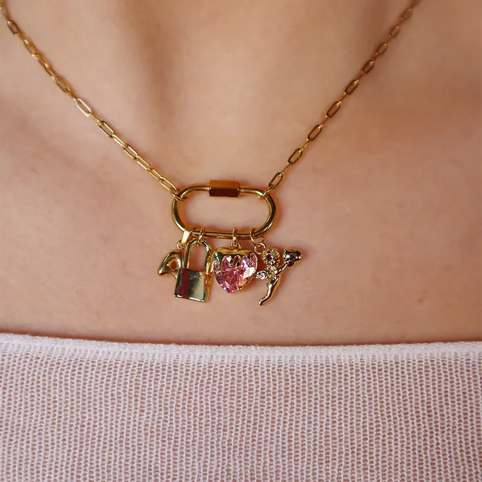 VibeSzn Charm Necklaces Lock Charm