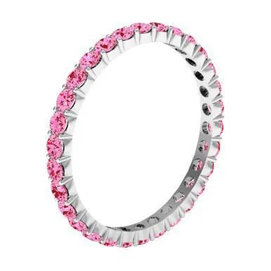 100 cttw Pink Sapphire Eternity Ring deBebians Rings