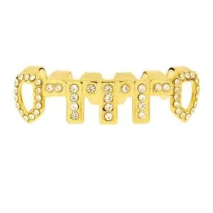 14K Gold Plated Vertical Bars Iced Bottom Teeth Grillz Bling Cartel Admin PreStyled Sets 14K Gold Plated Vertical Bars Iced Bottom Teeth Grillz Bling Cartel Admin PreStyled Sets