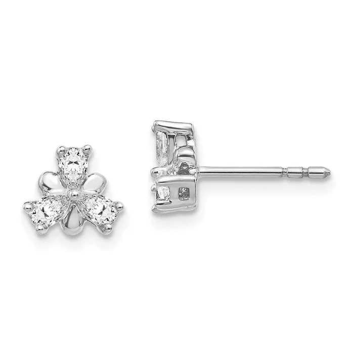 14k White Gold Diamond Earrings Jewelry Earrings