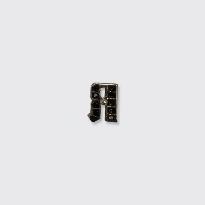 21stfinds Earrings Diamond R Initial Earring Stickpin Conversion