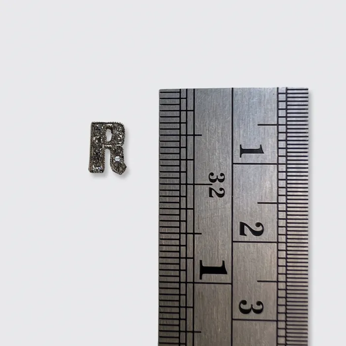21stfinds Earrings Diamond R Initial Earring Stickpin Conversion