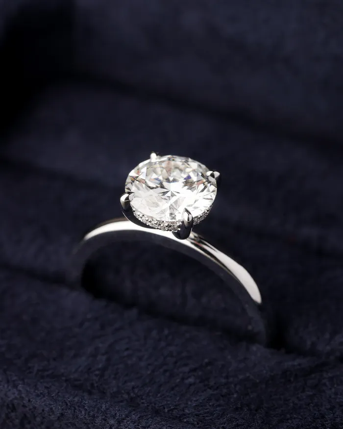 2ct 14K White Gold Diamond Ring Penny Pairs Rings