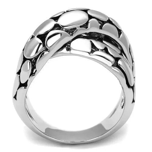 3W1308 Rhodium Brass Ring with Epoxy in Jet Alamode Rings