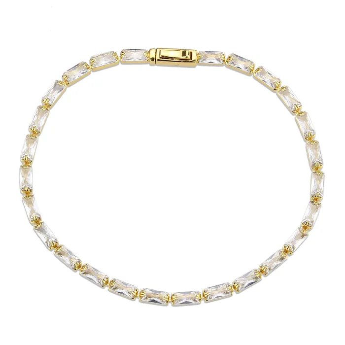 3W1716 Gold Brass Bracelet with AAA Grade CZ in Clear Alamode Bracelets 3W1716 Gold Brass Bracelet with AAA Grade CZ in Clear Alamode Bracelets