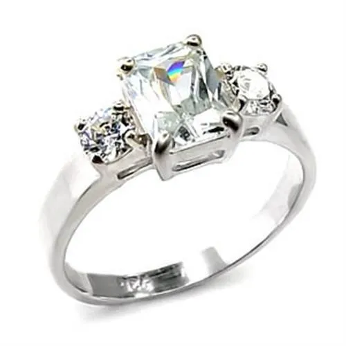 6X247 HighPolished 925 Sterling Silver Ring with AAA Grade CZ in Clear Alamode Rings 6X247 HighPolished 925 Sterling Silver Ring with AAA Grade CZ in Clear Alamode Rings
